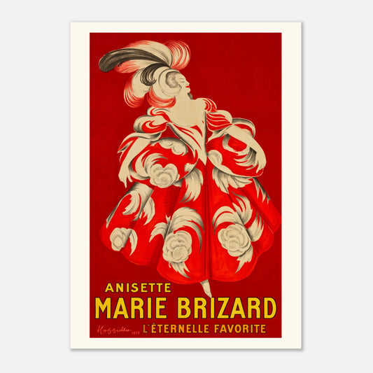 Anisette Marie Brizard - Affiche publicitaire rétro - Taille 42x59,4 cm (A2)