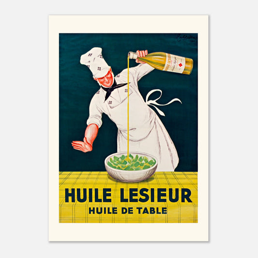 Huile Lesieur - Affiche publicitaire rétro - Taille 42x59,4 cm (A2)